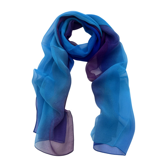 Wrapables Lightweight Sheer Solid Color Georgette Scarf, Blue & Purple