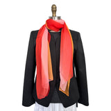 Wrapables Lightweight Sheer Solid Color Georgette Scarf, Pink & Red