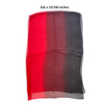 Wrapables Lightweight Sheer Solid Color Georgette Scarf, Red & Black