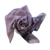 Wrapables Lightweight Sheer Silky Feeling Georgette Scarf, Lotus on Pink