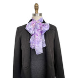 Wrapables Lightweight Sheer Silky Feeling Georgette Scarf, Lavender Peony