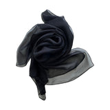 Wrapables Lightweight Sheer Solid Color Georgette Scarf, Black