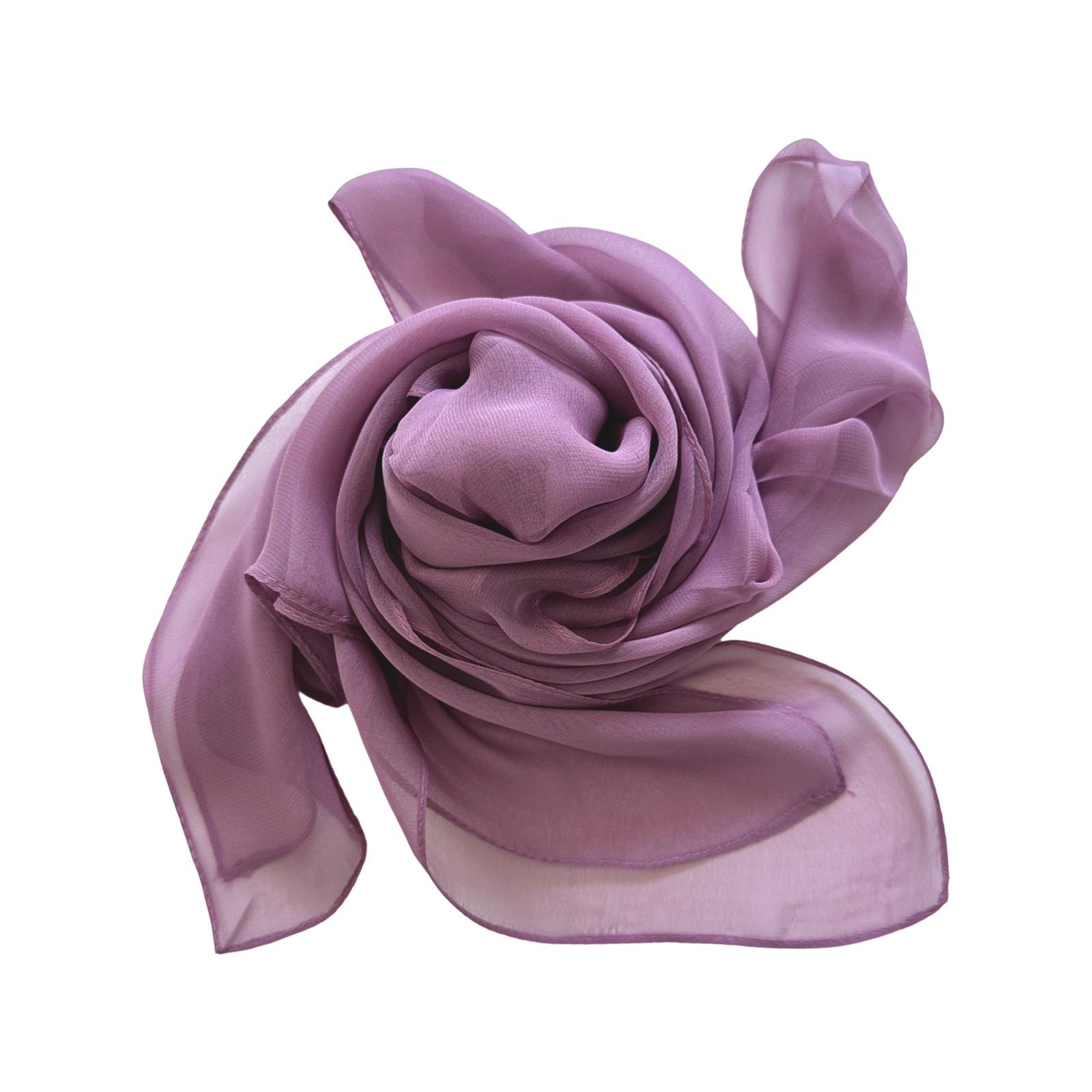 Wrapables Lightweight Sheer Solid Color Georgette Scarf, Puce Pink