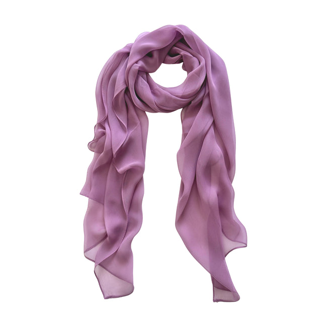 Wrapables Lightweight Sheer Solid Color Georgette Scarf, Puce Pink