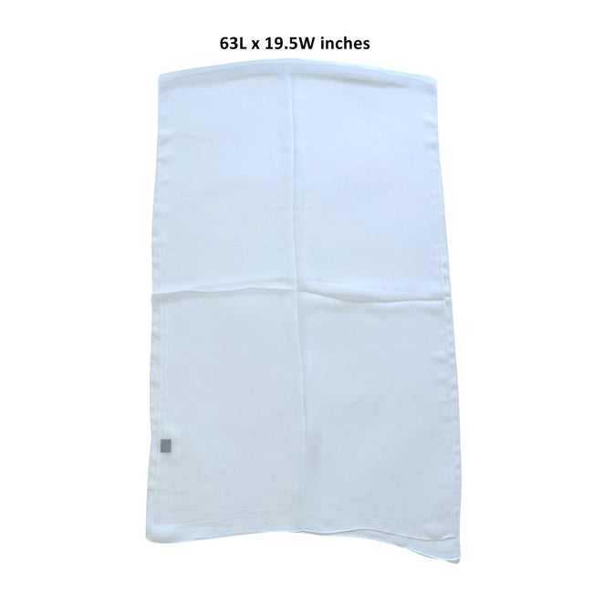 Wrapables Lightweight Sheer Solid Color Georgette Scarf, White