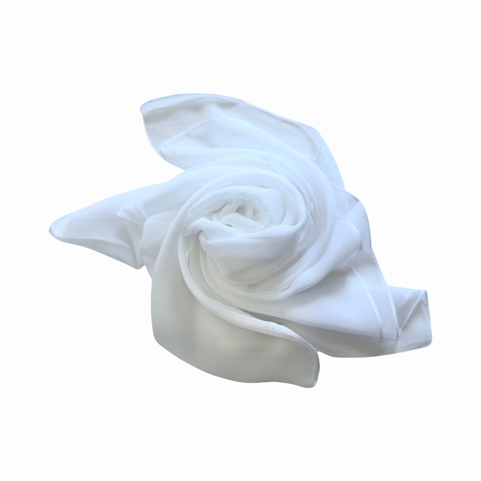 Wrapables Lightweight Sheer Solid Color Georgette Scarf, White