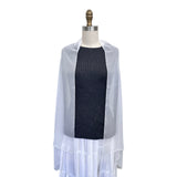 Wrapables Lightweight Sheer Solid Color Georgette Scarf, White