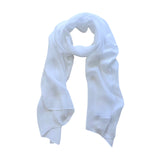 Wrapables Lightweight Sheer Solid Color Georgette Scarf, White