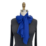 Wrapables Lightweight Sheer Solid Color Georgette Scarf, Blue