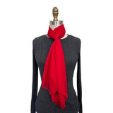 Wrapables Lightweight Sheer Solid Color Georgette Scarf, Red