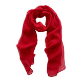 Wrapables Lightweight Sheer Solid Color Georgette Scarf, Red