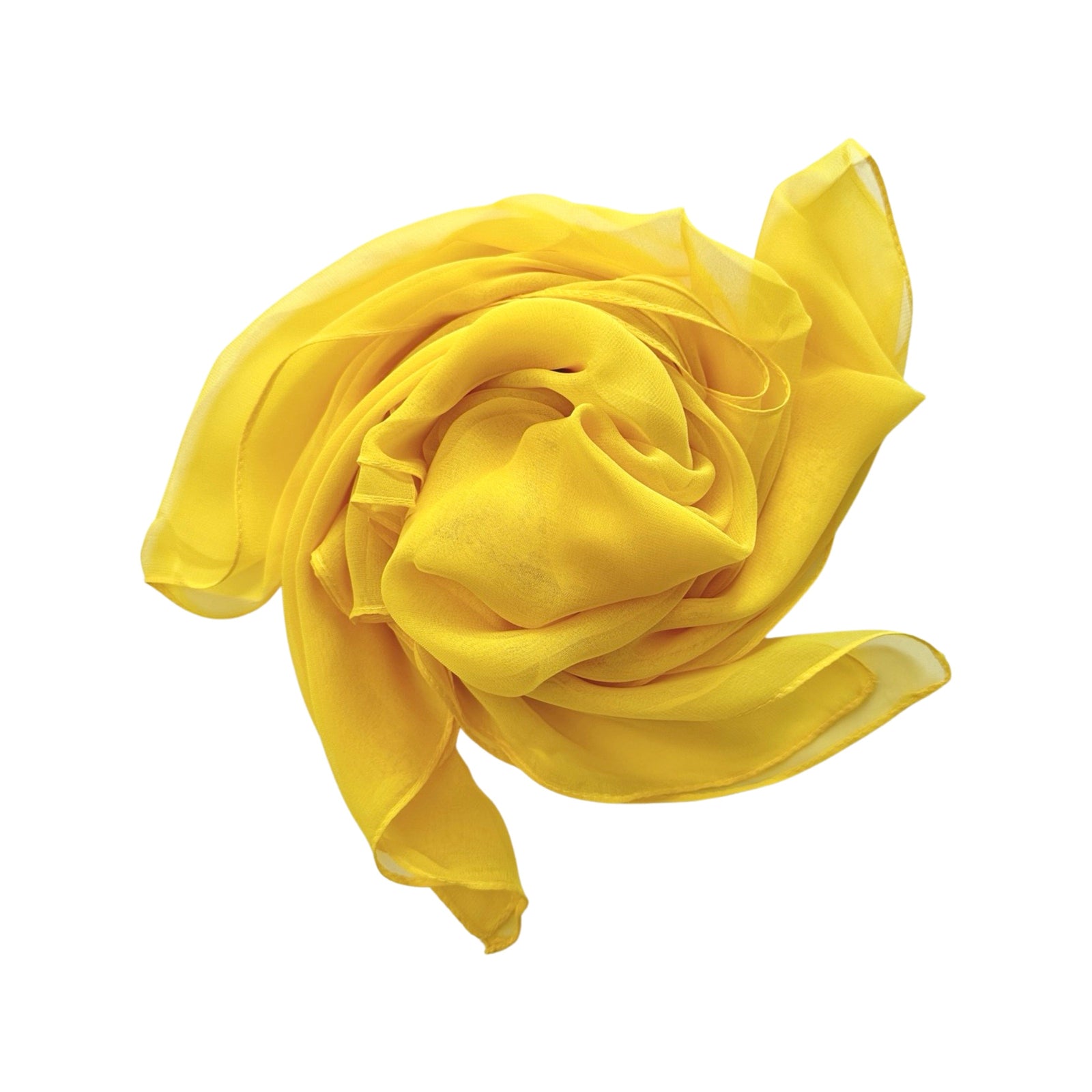 Wrapables Lightweight Sheer Solid Color Georgette Scarf, Yellow