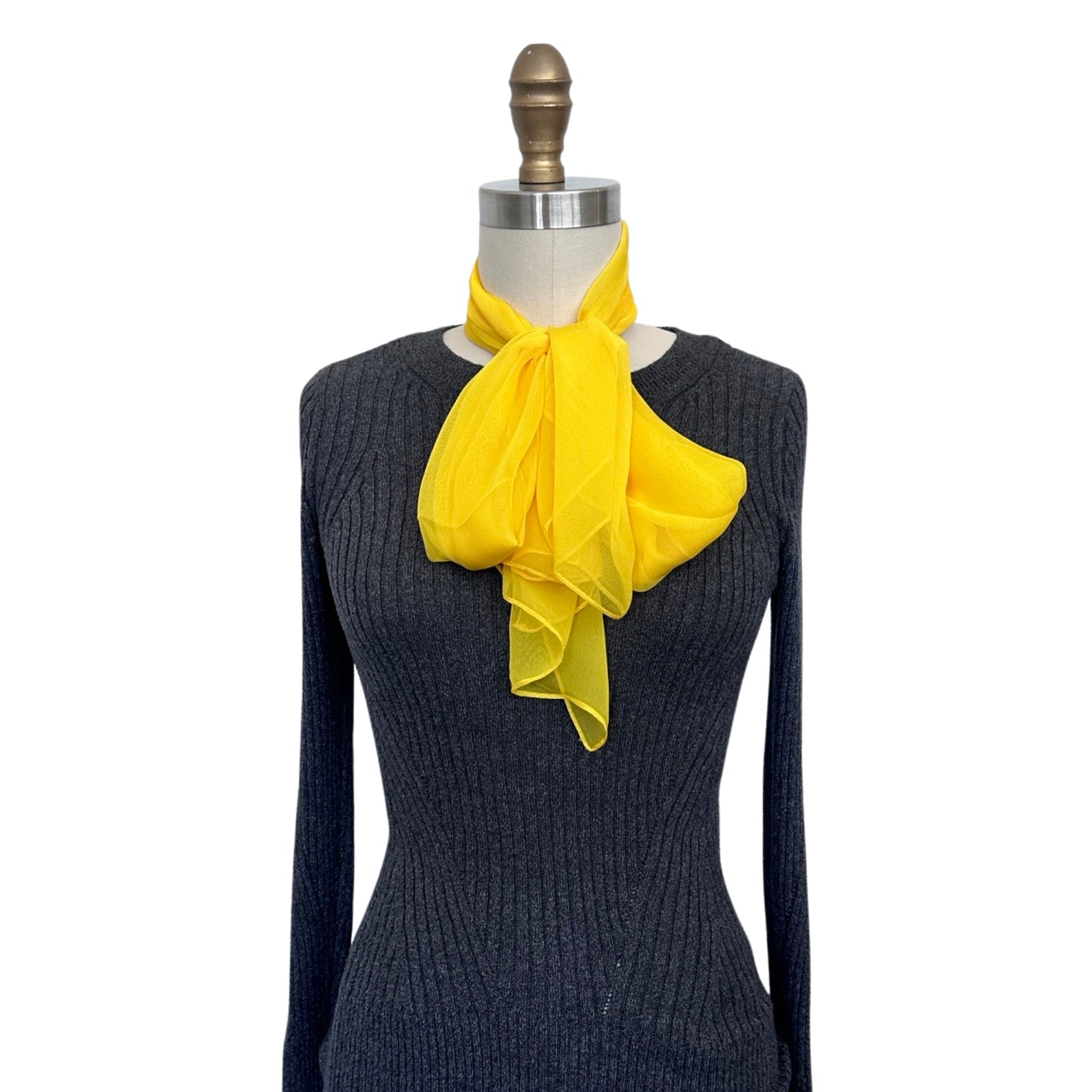 Wrapables Lightweight Sheer Solid Color Georgette Scarf, Yellow