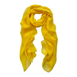 Wrapables Lightweight Sheer Solid Color Georgette Scarf, Yellow