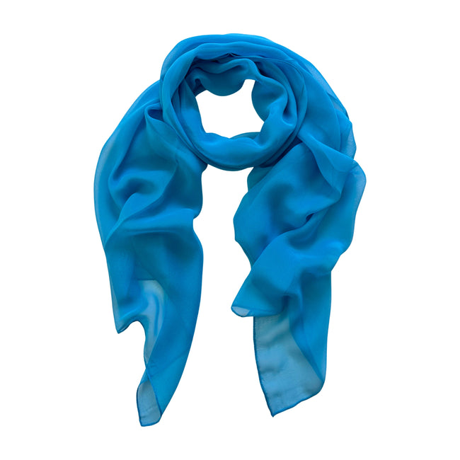 Wrapables Lightweight Sheer Solid Color Georgette Scarf, Sky Blue