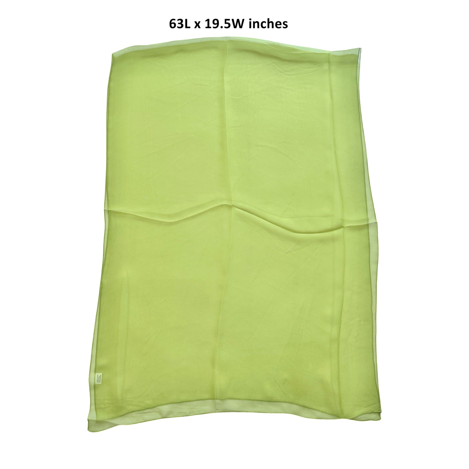 Wrapables Lightweight Sheer Solid Color Georgette Scarf, Apple Green