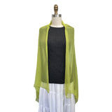 Wrapables Lightweight Sheer Solid Color Georgette Scarf, Apple Green