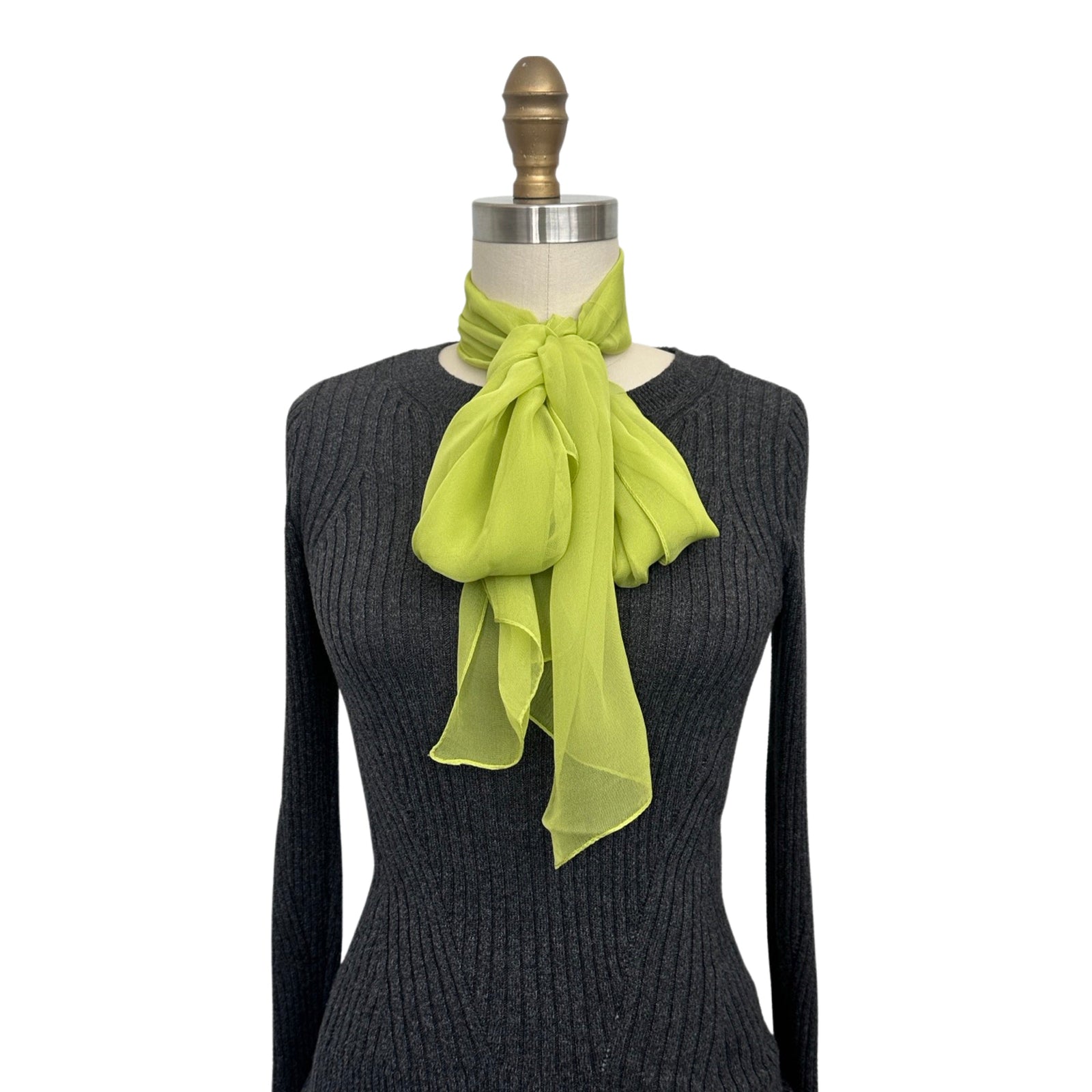 Wrapables Lightweight Sheer Solid Color Georgette Scarf, Apple Green