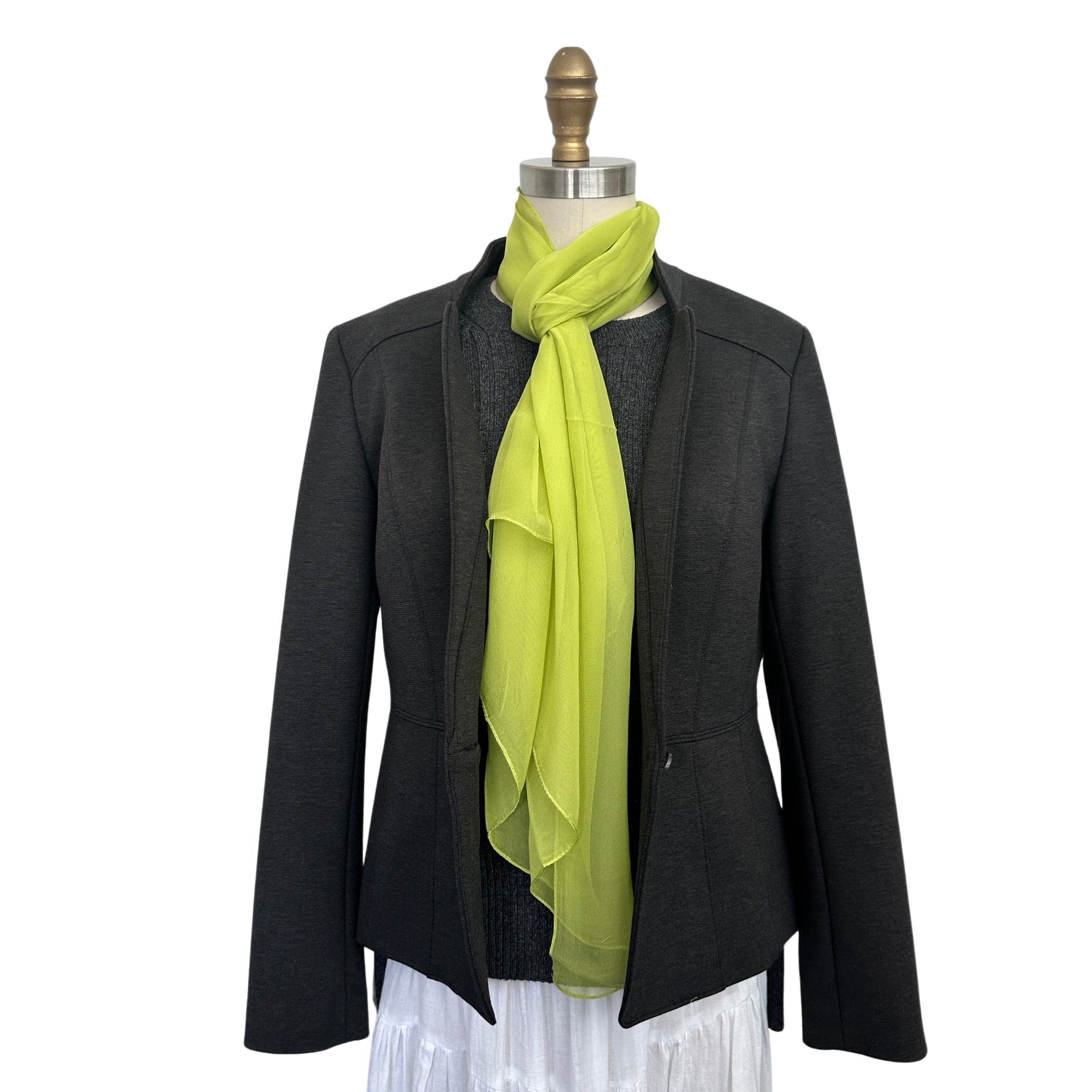 Wrapables Lightweight Sheer Solid Color Georgette Scarf, Apple Green