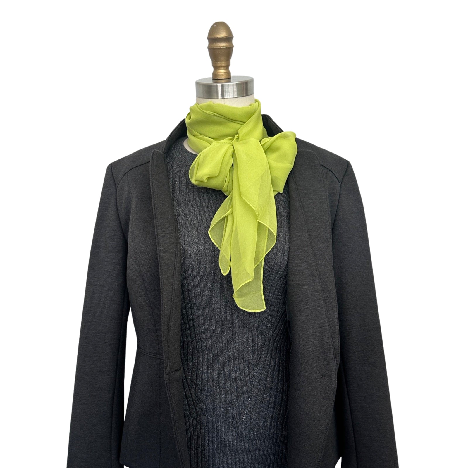 Wrapables Lightweight Sheer Solid Color Georgette Scarf, Apple Green