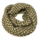 Wrapables Two Tone Warm Winter Knit Infinity Scarf, Brown & Beige