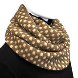 Wrapables Two Tone Warm Winter Knit Infinity Scarf, Brown & Beige