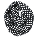 Wrapables Two Tone Warm Winter Knit Infinity Scarf, Black & White