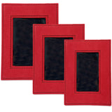 Faux Suede Photo Frame Set (set of 3)