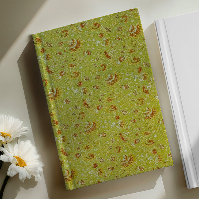 Wrapables 17" x 26" Wild Flower Satin Brocade Decorative Gift Wrapping Paper (2 Sheets), Green