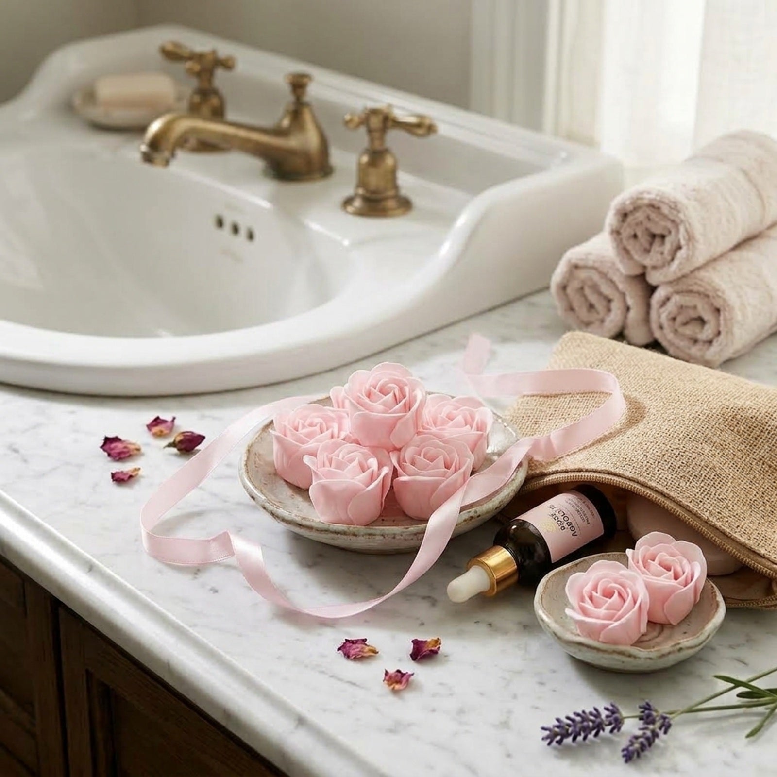 Wrapables Scented Rose Soaps (Set of 12)