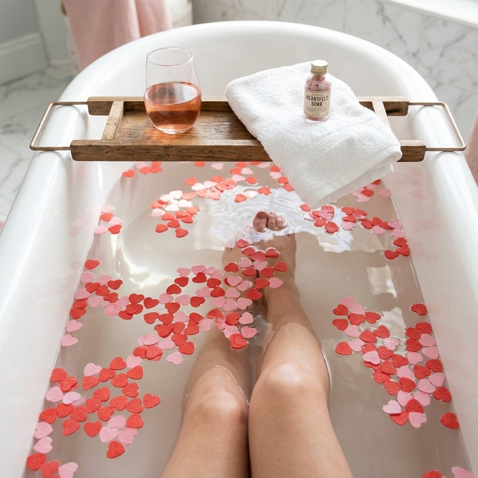 Scented Hearts Bath Confetti