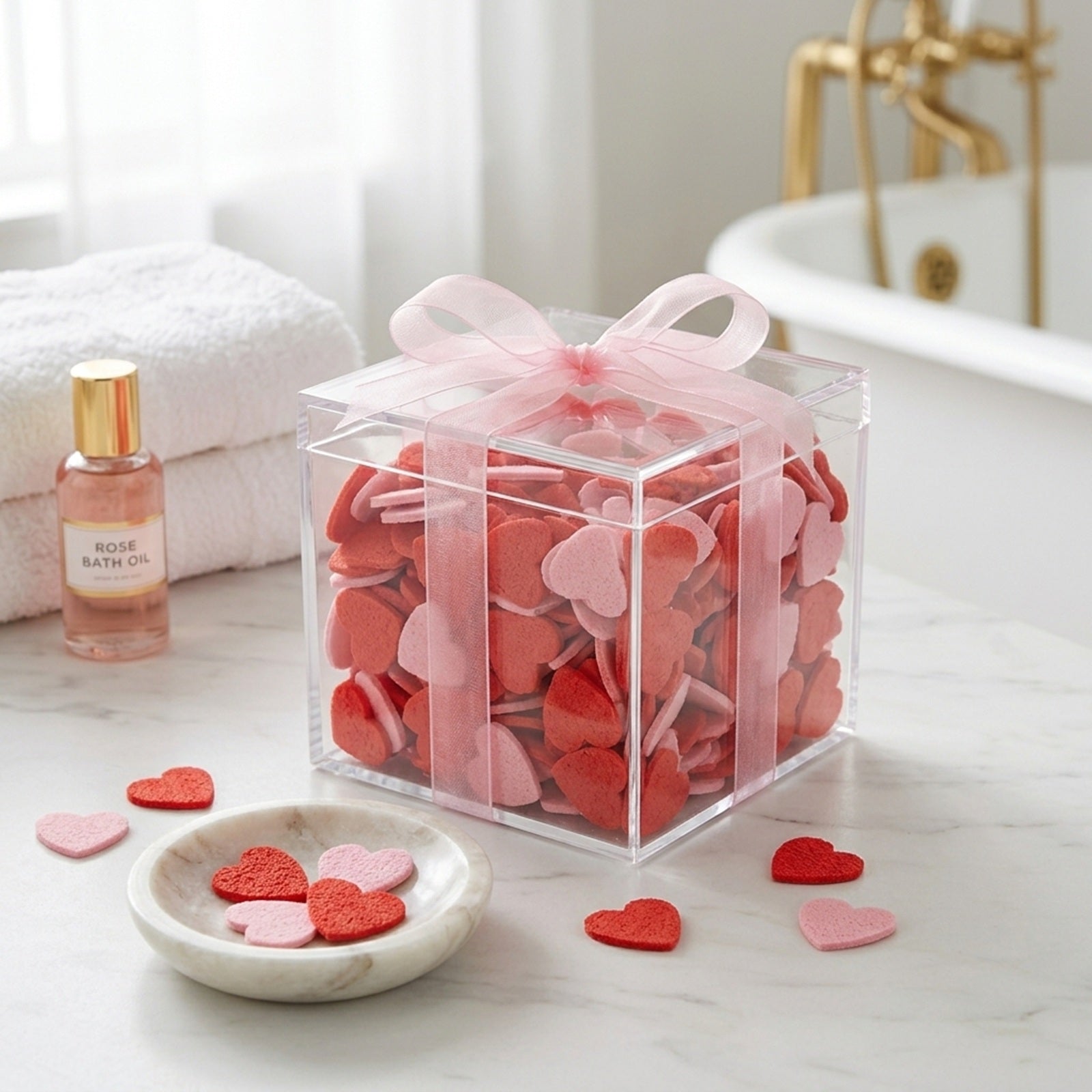 Scented Hearts Bath Confetti