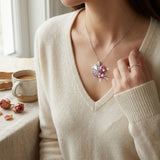 Wrapables Crystal Four Leaf Clover Pendant Necklace