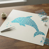 Wrapables Light Blue Crystal Diamond Sticker 4mm Adhesive Rhinestones, 846 pieces