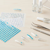 Wrapables Light Blue Crystal Diamond Sticker 4mm Adhesive Rhinestones, 846 pieces