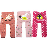 Wrapables Baby and Toddler Animal Leggings (Set of 3), 12 to 24 months, Cute in Pink