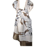 Wrapables Large Zebra Pattern Scarf