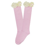 Wrapables Lace Ruffles and Bow Knee High Girl Socks (Set of 5)