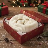 Wrapables Solid Color Warm Winter Knit Infinity Scarf, Off White