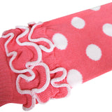 Wrapables Colorful Baby & Toddler Leg Warmers, Dots Pink & White with Ruffles