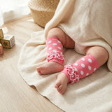 Wrapables Colorful Baby & Toddler Leg Warmers, Dots Pink & White with Ruffles