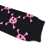 Wrapables Colorful Baby & Toddler Leg Warmers, Skulls Pink