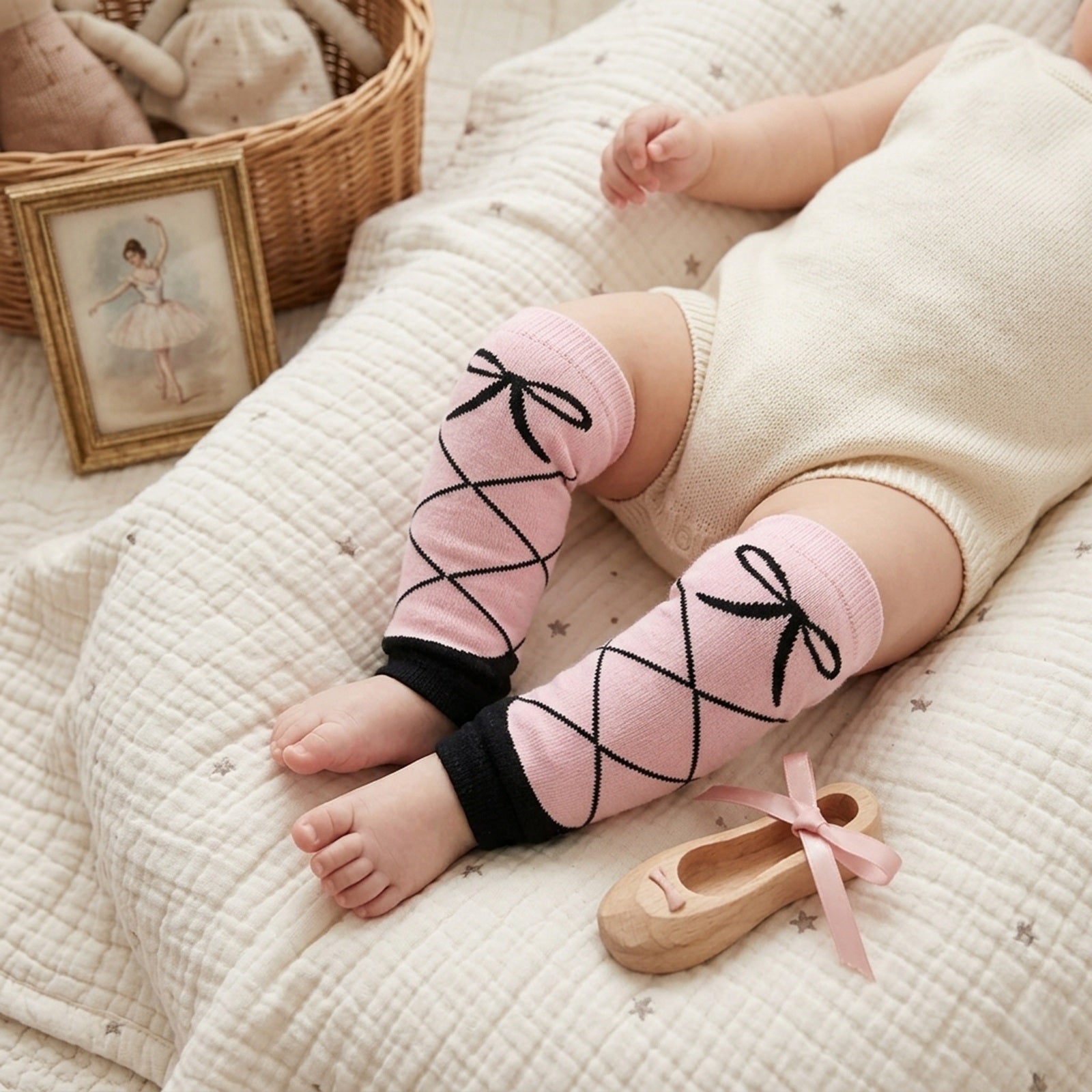 Wrapables Colorful Baby & Toddler Leg Warmers, Ballerina