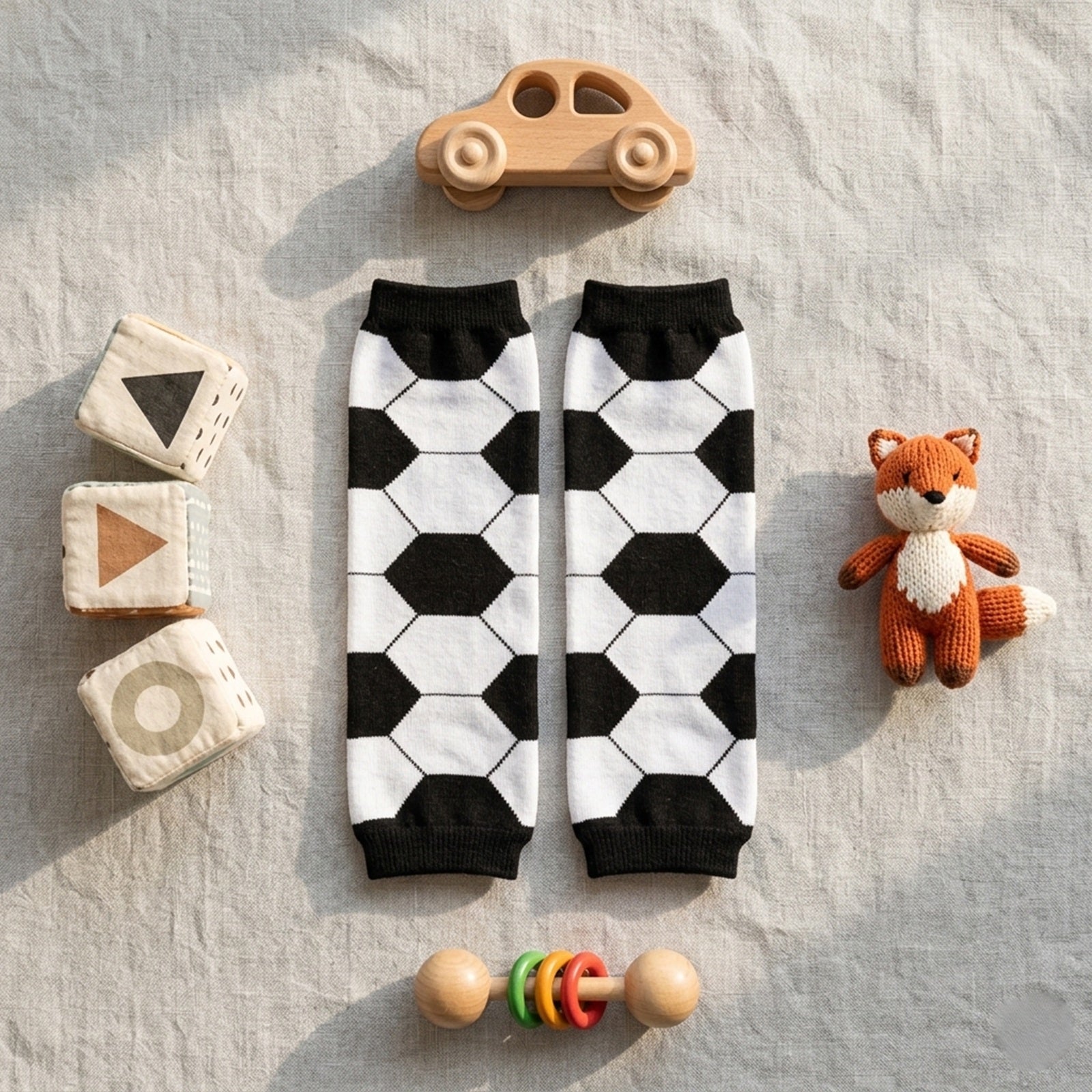 Wrapables Colorful Baby & Toddler Leg Warmers, Soccer