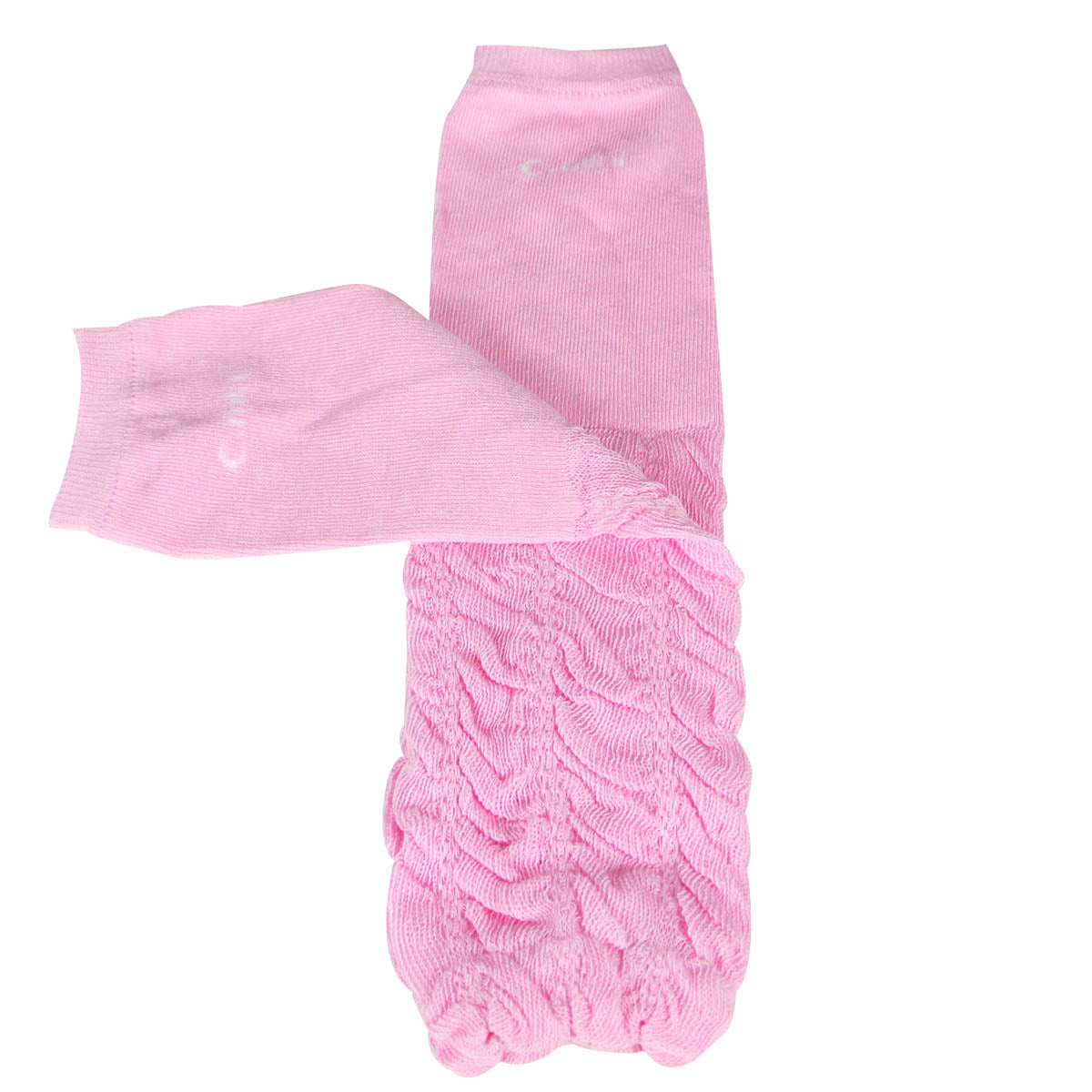 Wrapables Colorful Baby & Toddler Leg Warmers, Half Ruched Pink