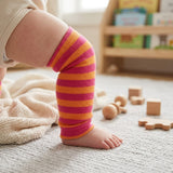 Wrapables Colorful Baby & Toddler Leg Warmers, Stripes Pink & Orange