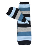 Wrapables Colorful Baby & Toddler Leg Warmers, Stripes Multi-Blue