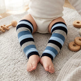 Wrapables Colorful Baby & Toddler Leg Warmers, Stripes Multi-Blue