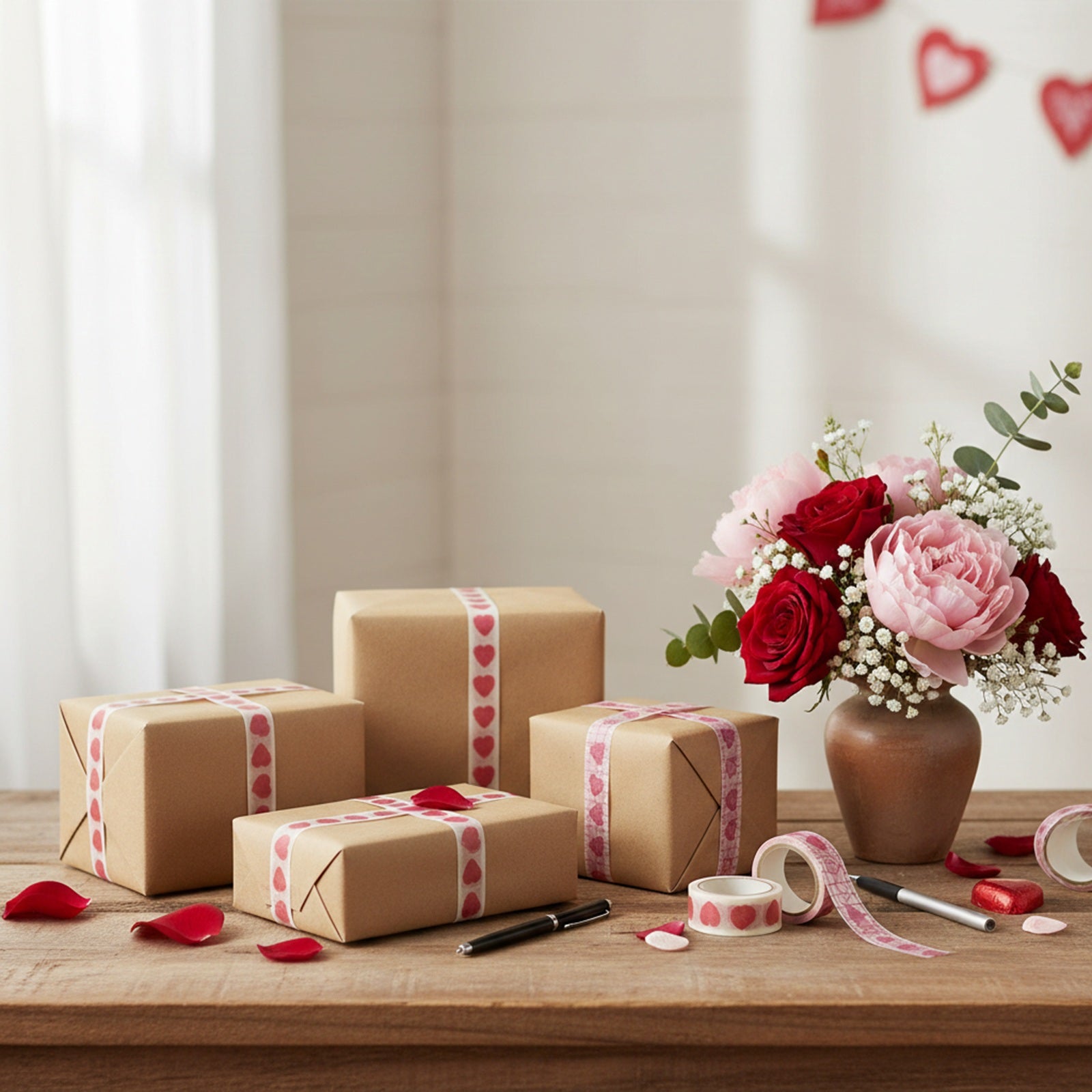 Wrapables Sweet Hearts Japanese Washi Masking Tape (Set of 3)
