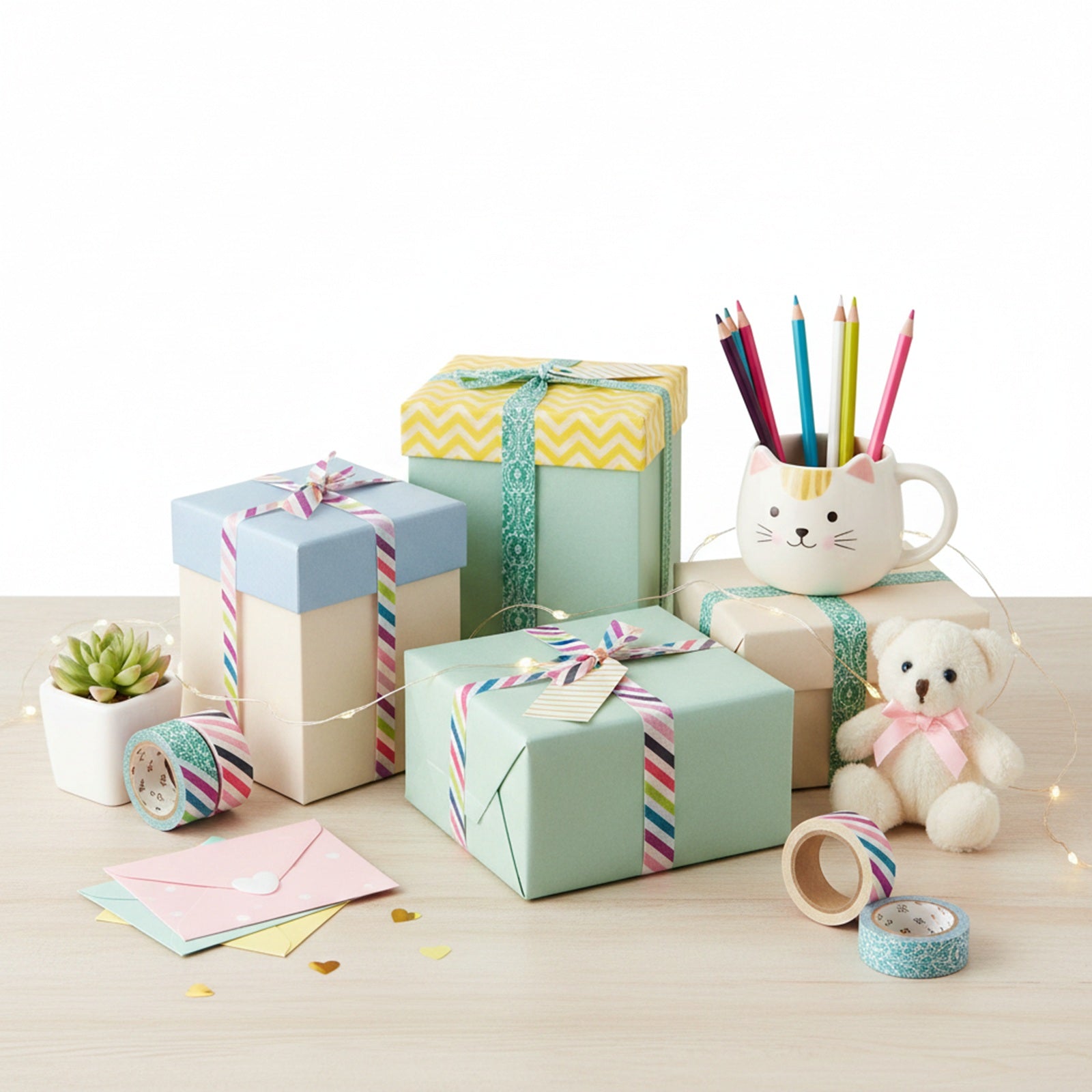 Wrapables Stripes, Waves, & D?cor Japanese Washi Masking Tape (Set of 3)